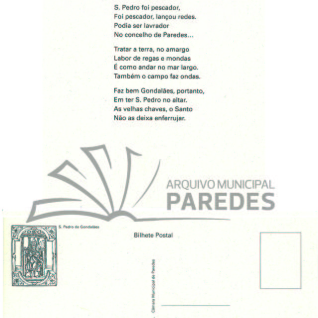 Postal comemorativo Padre Moreira das Neves - Gondalães