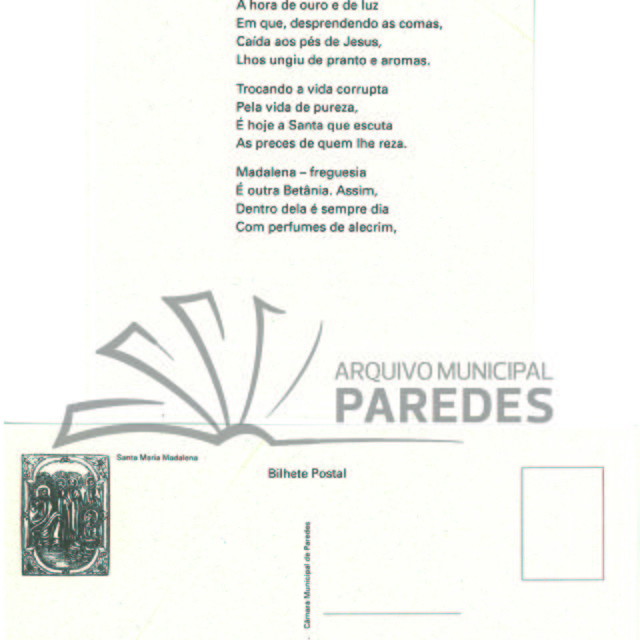 Postal comemorativo Padre Moreira das Neves - Madalena