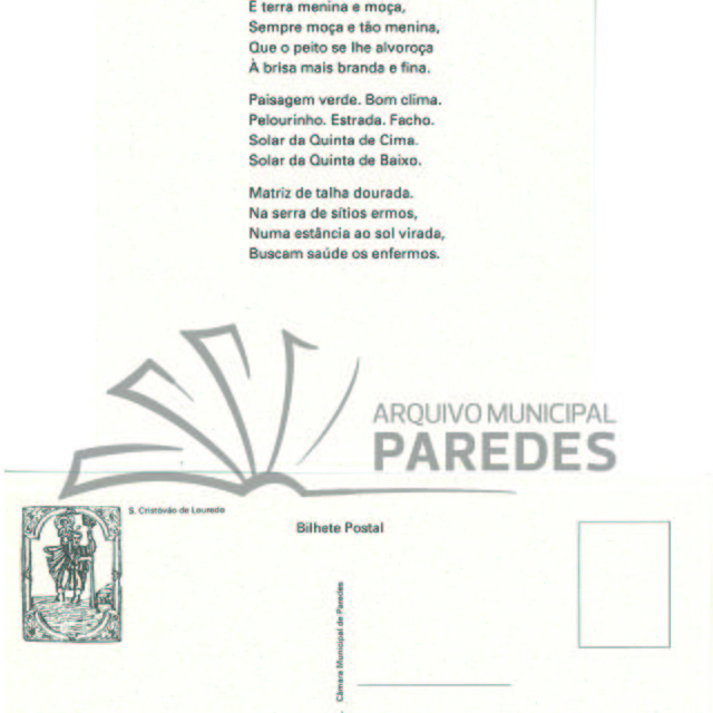 Postal comemorativo Padre Moreira das Neves - Louredo