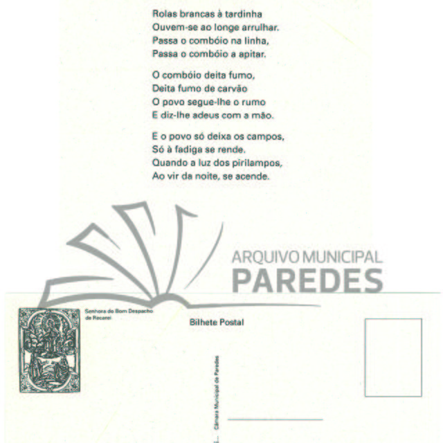 Postal comemorativo Padre Moreira das Neves - Recarei