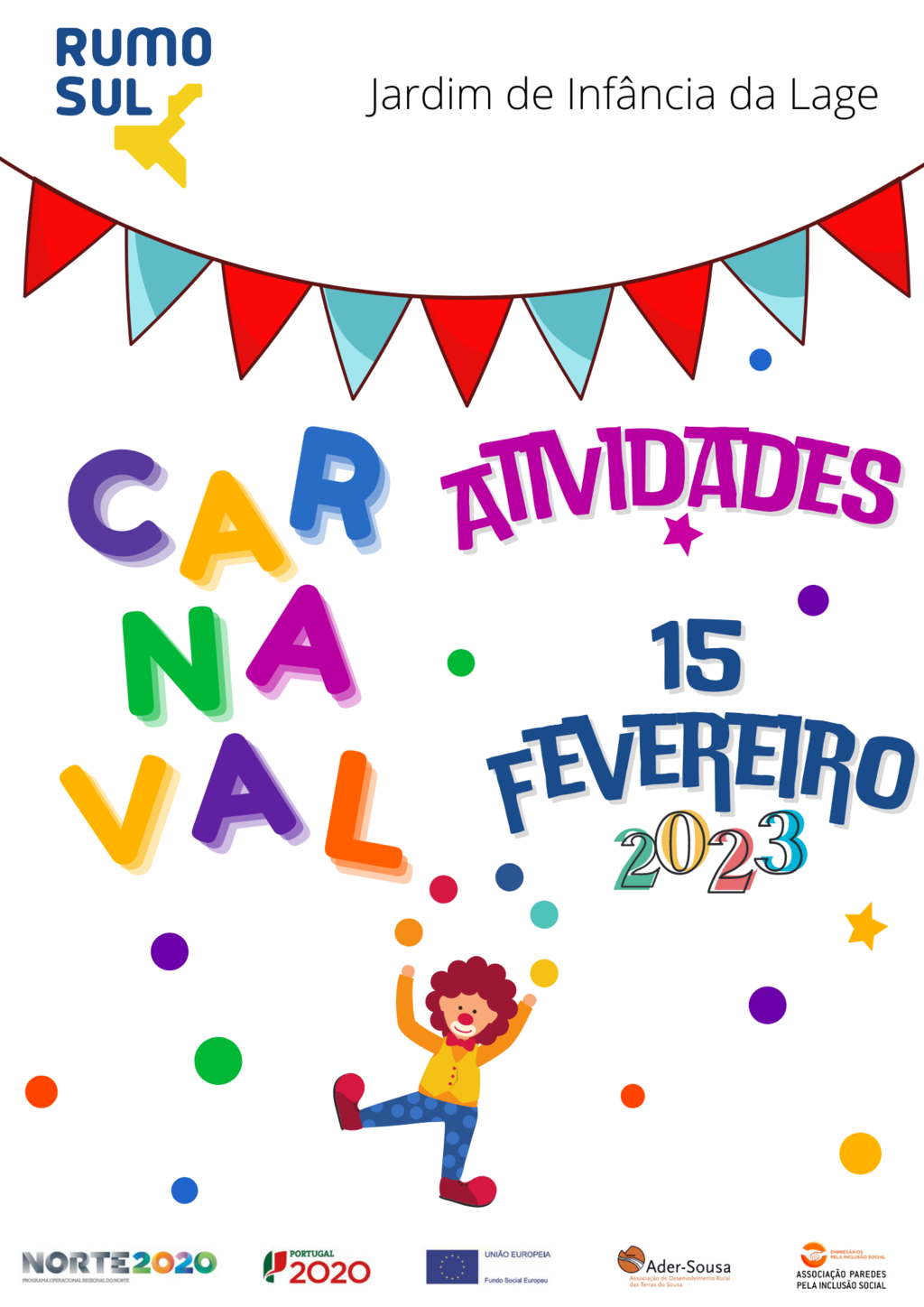 Atividade do Dia de Carnaval no Jardim de Infância da Lage