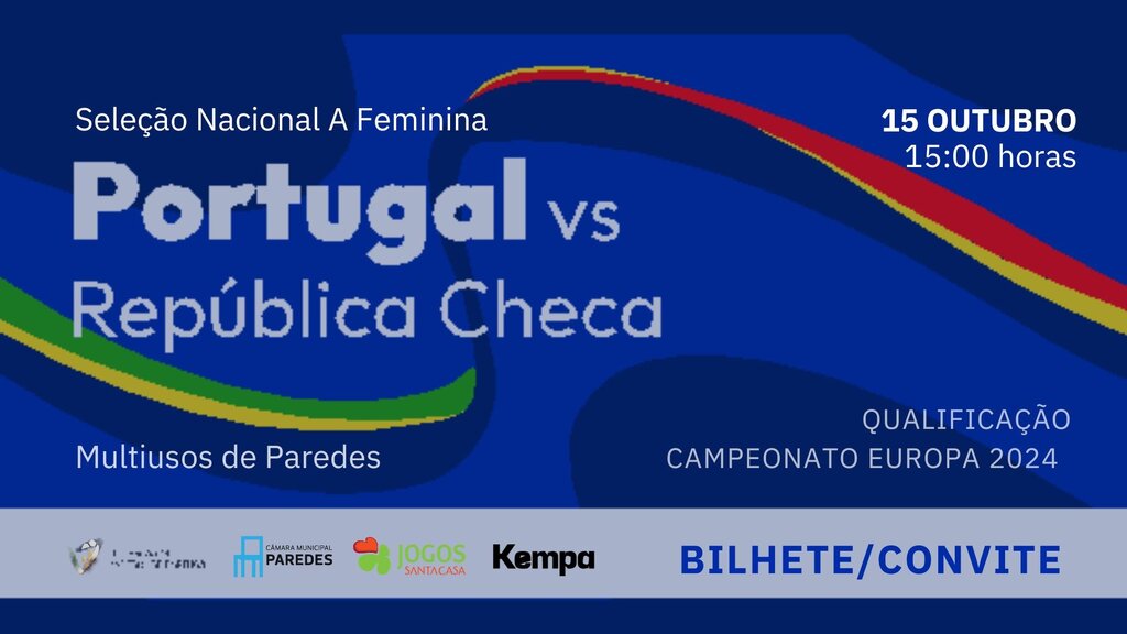 Jogo de qualificação para o Campeonato da Europa de Andebol 2024: Portugal x República Checa