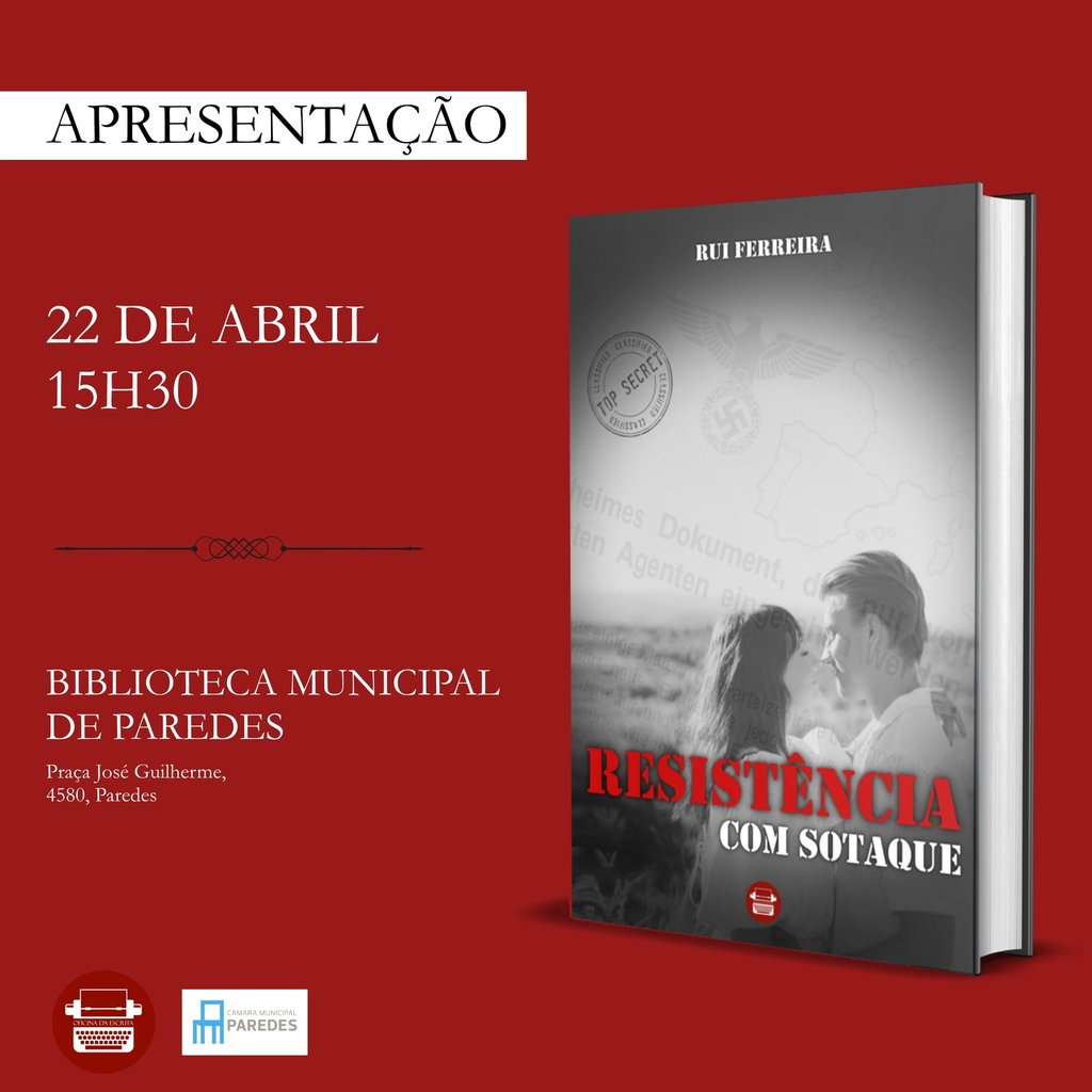 Rui Ferreira apresenta livro “Resistência com Sotaque” na Biblioteca Municipal de Paredes