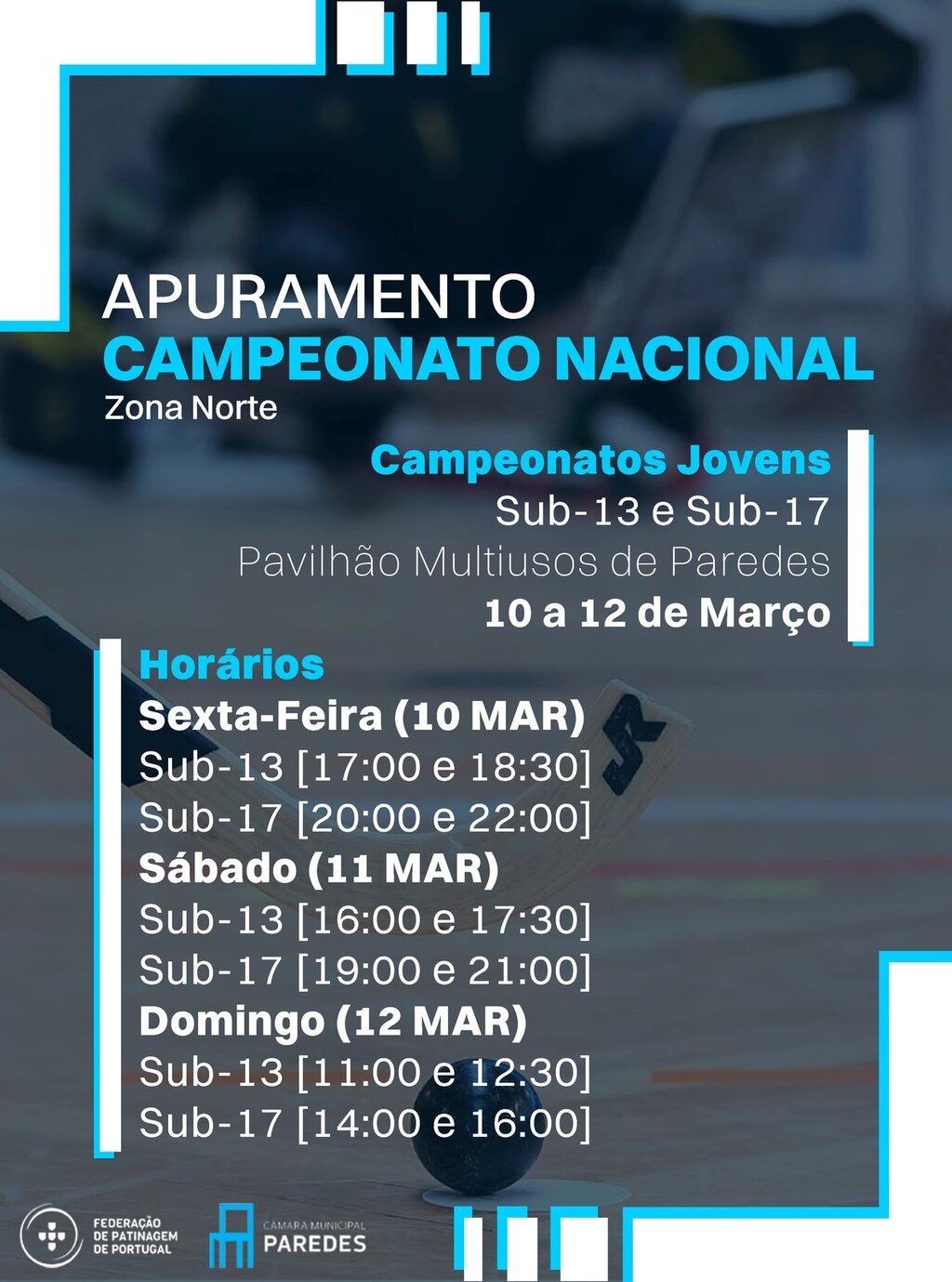 Apuramento Campeonato Nacional - Zona Norte - Campeonatos Jovens de Hóquei em Patins - mapa