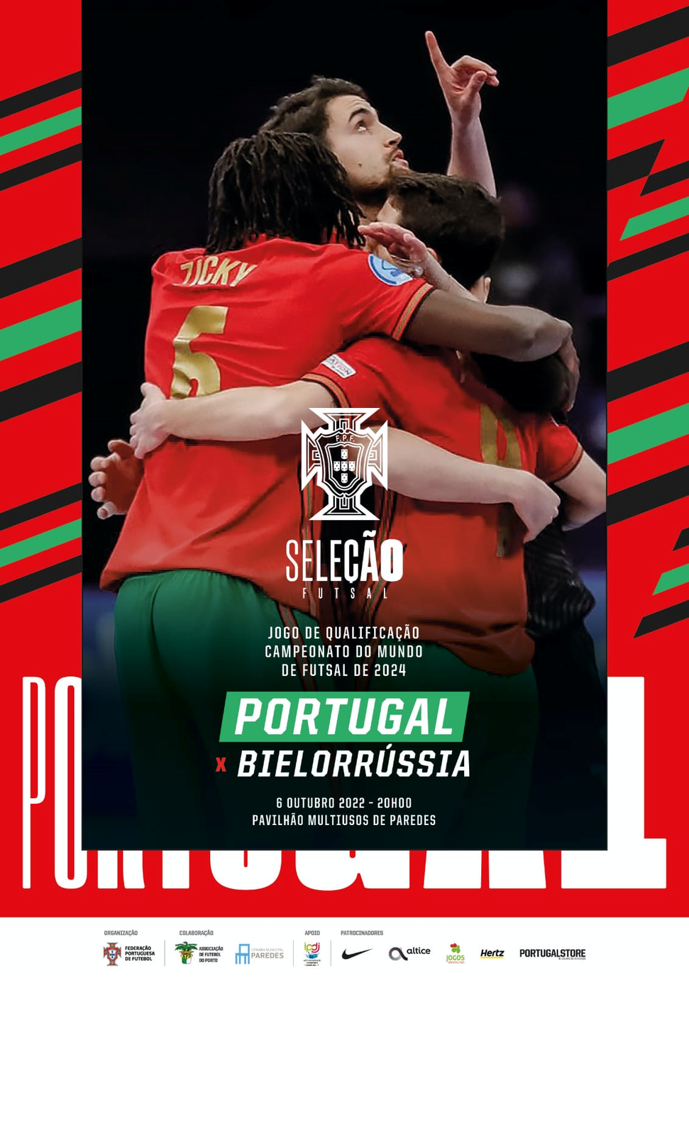 Jogo de Qualificação para o Mundial 2024 de Futsal – Portugal x Bielorrússia