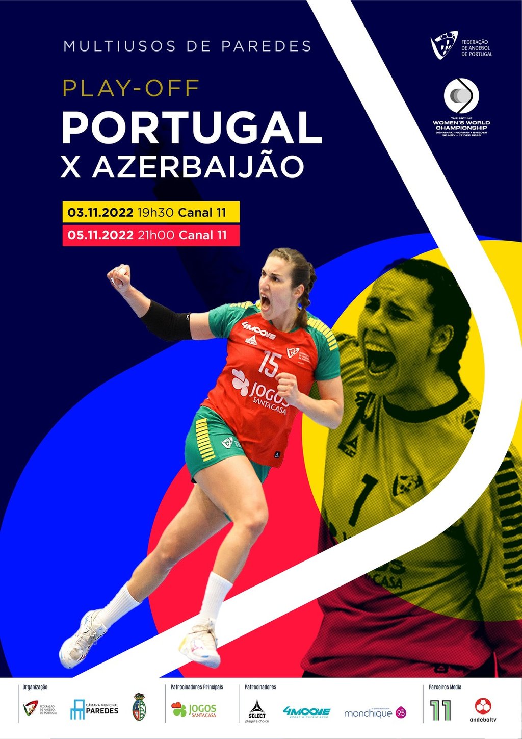 Jogo de Play-Off para o Campeonato Mundial Feminino de Andebol – Portugal x Azerbaijão