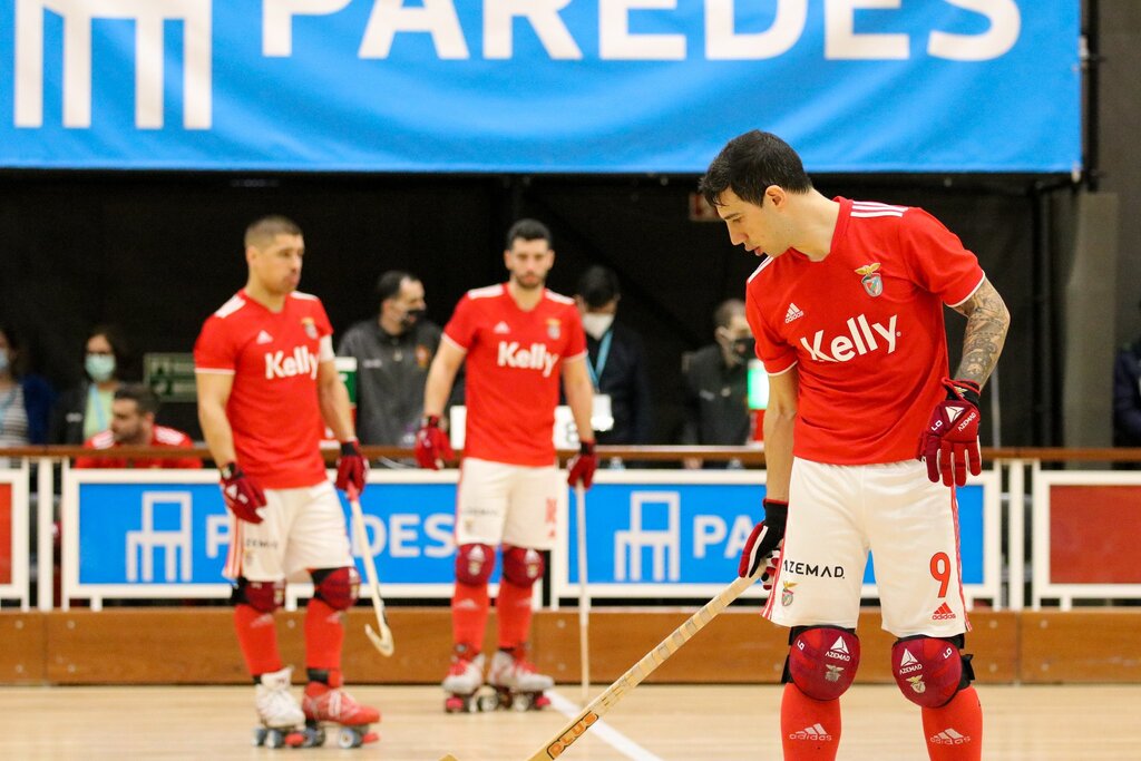 Estágio de pré-época da equipa de hóquei em patins do SL Benfica realiza-se no Pavilhão Multiusos...