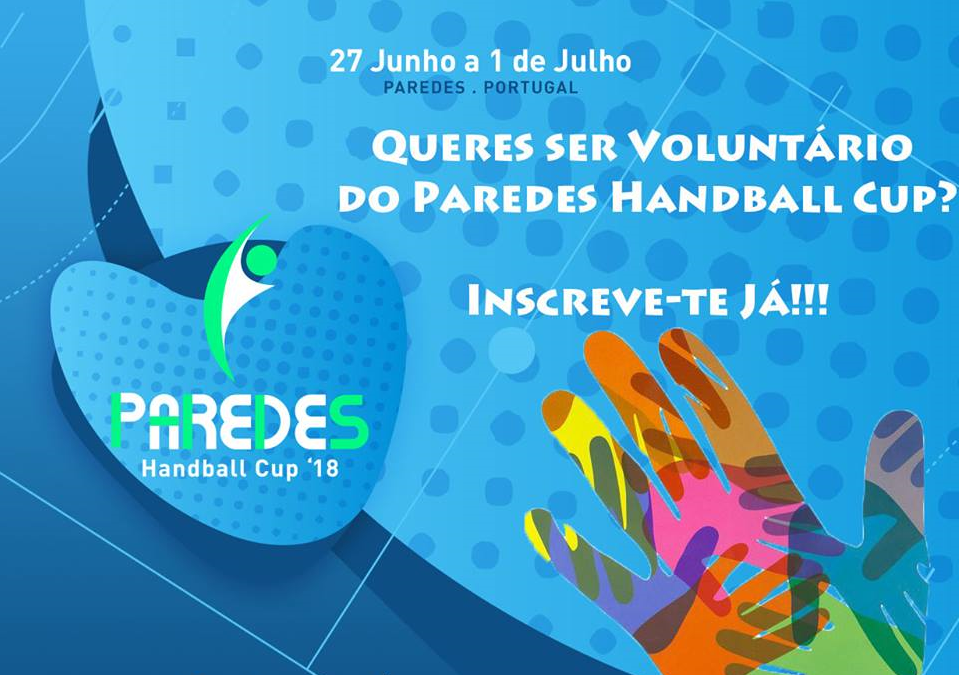 Bolsa de voluntários do Paredes Handball CUP 2018 abre inscrições