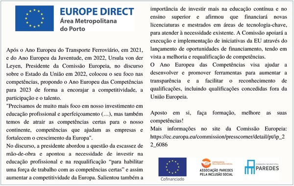 Ano Europeu das Competências