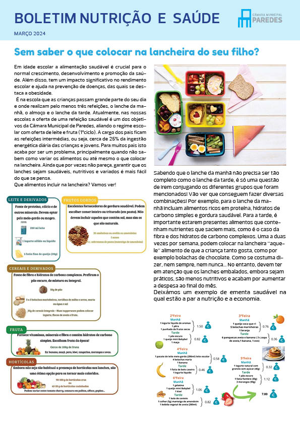 boletim Nutrição e Saúde